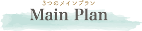 3つのメインプラン